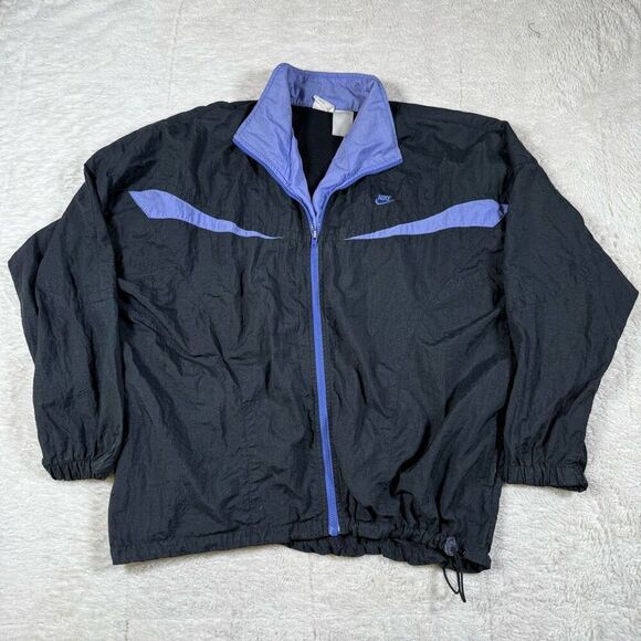 Vintage 90s Nike Windbreaker Athletic Zip Up Jacket - Picture 1 of 6